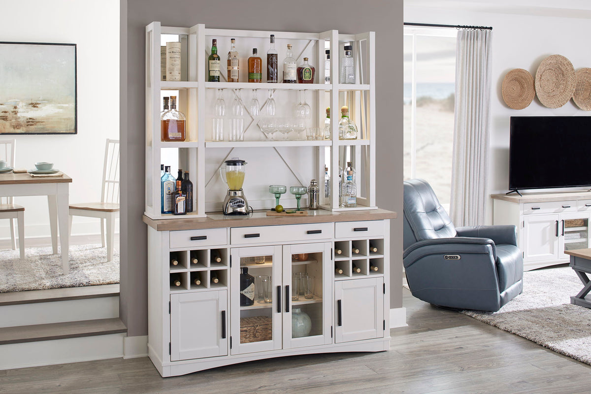 Americana Modern Dining – Buffet and Open Hutch – Cotton