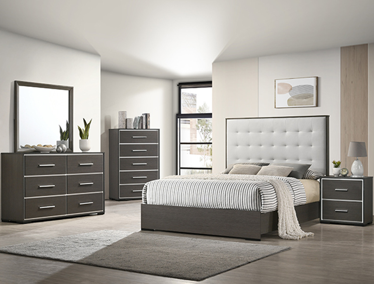 Sharpe Bedroom Set in Gray