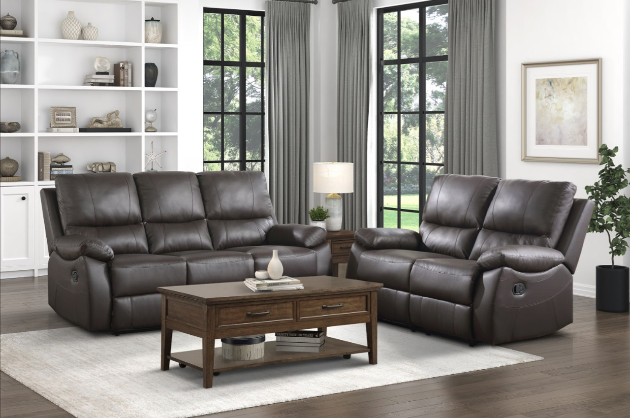 Dawson Reclining Set in Faux Leather