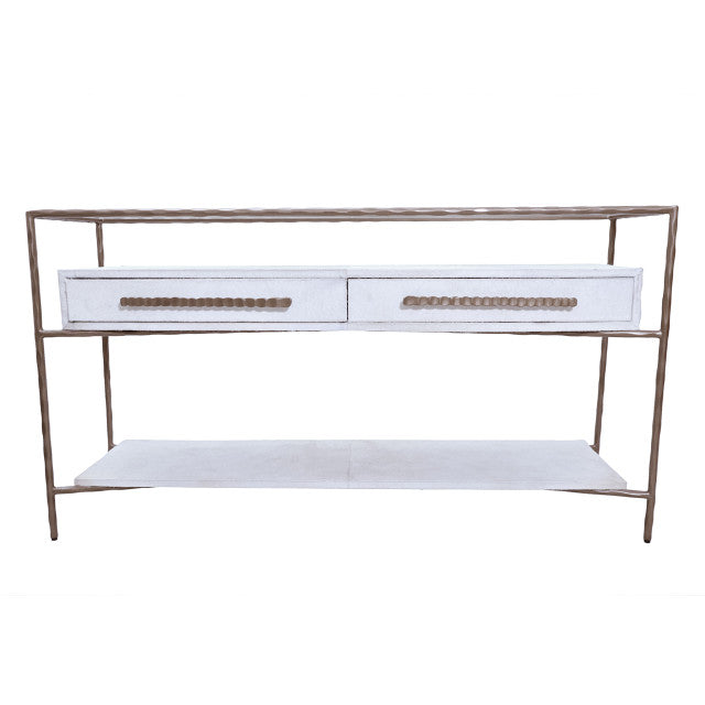 60″ Azamara Real Hide Console Table