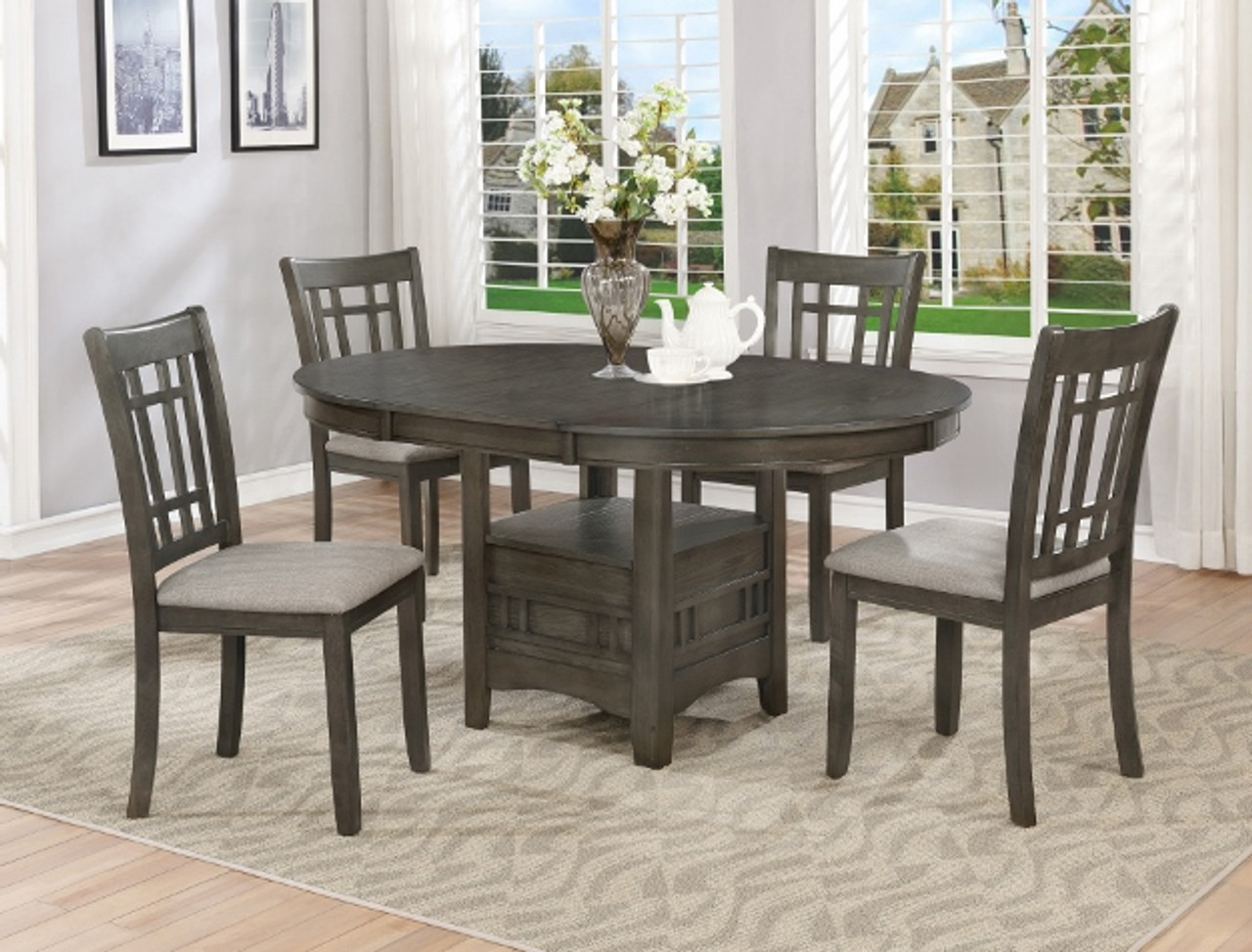 Hartwell Dining Room Set in Gray