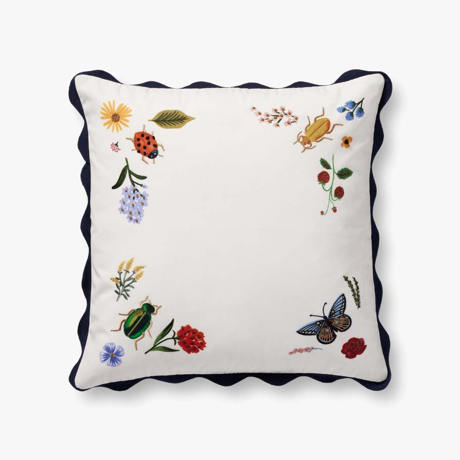 Rifle Paper Co. x Loloi Pillows PRP0058 White / Multi