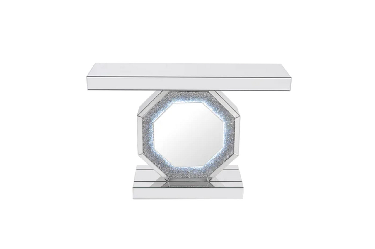 Crushed Diamonds LED Mirrored Console Table