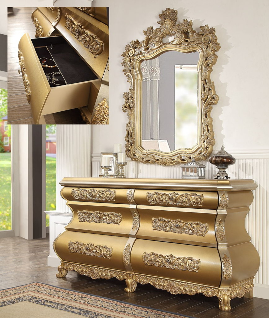 HD-8016 – Dresser – Bright Gold