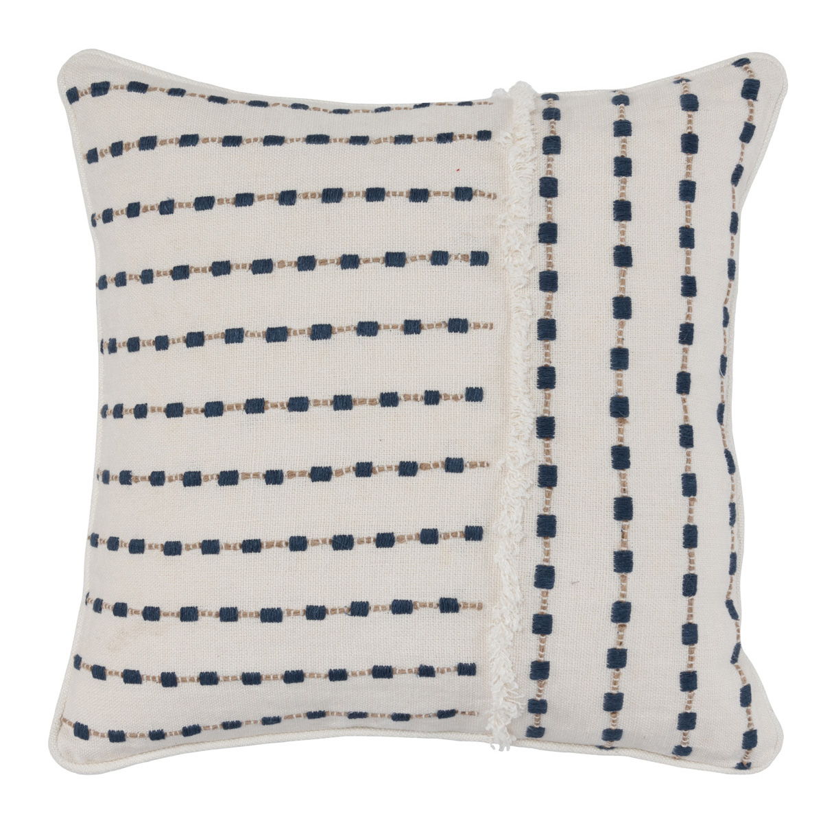 Nomadic Elegance – NE Katia Pillow – Ivory/Navy