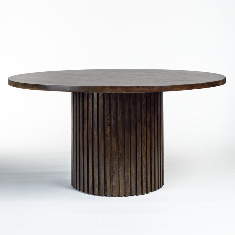 Alder & Tweed Bradley 60″ Round Dining Table in Aged Ash AT8919-ADA