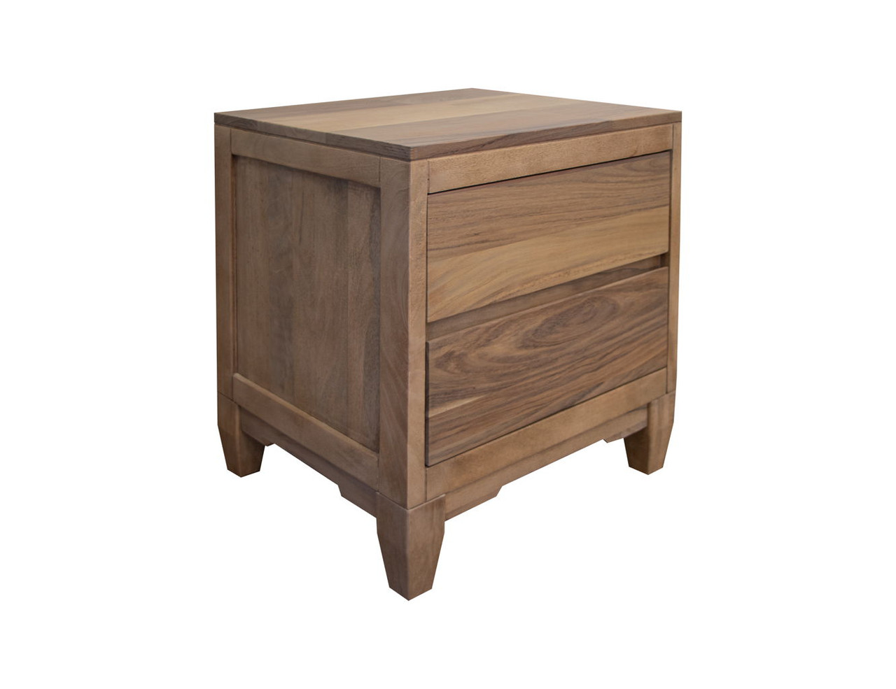 Parota Nova – 2 Drawer Nightstand – Brown Cappuccino