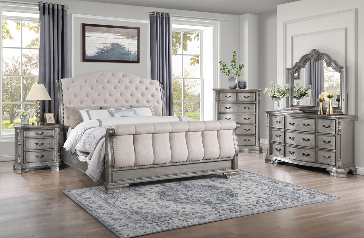 Aurora Bedroom Set in Cream