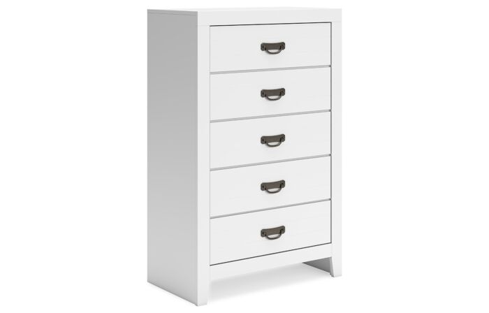 Binterglen White Five Drawer Chest