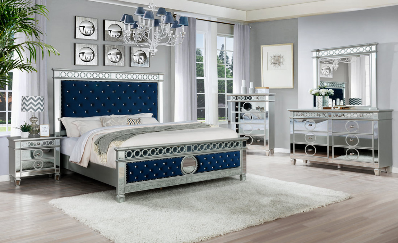 Aura Bedroom Set in Blue