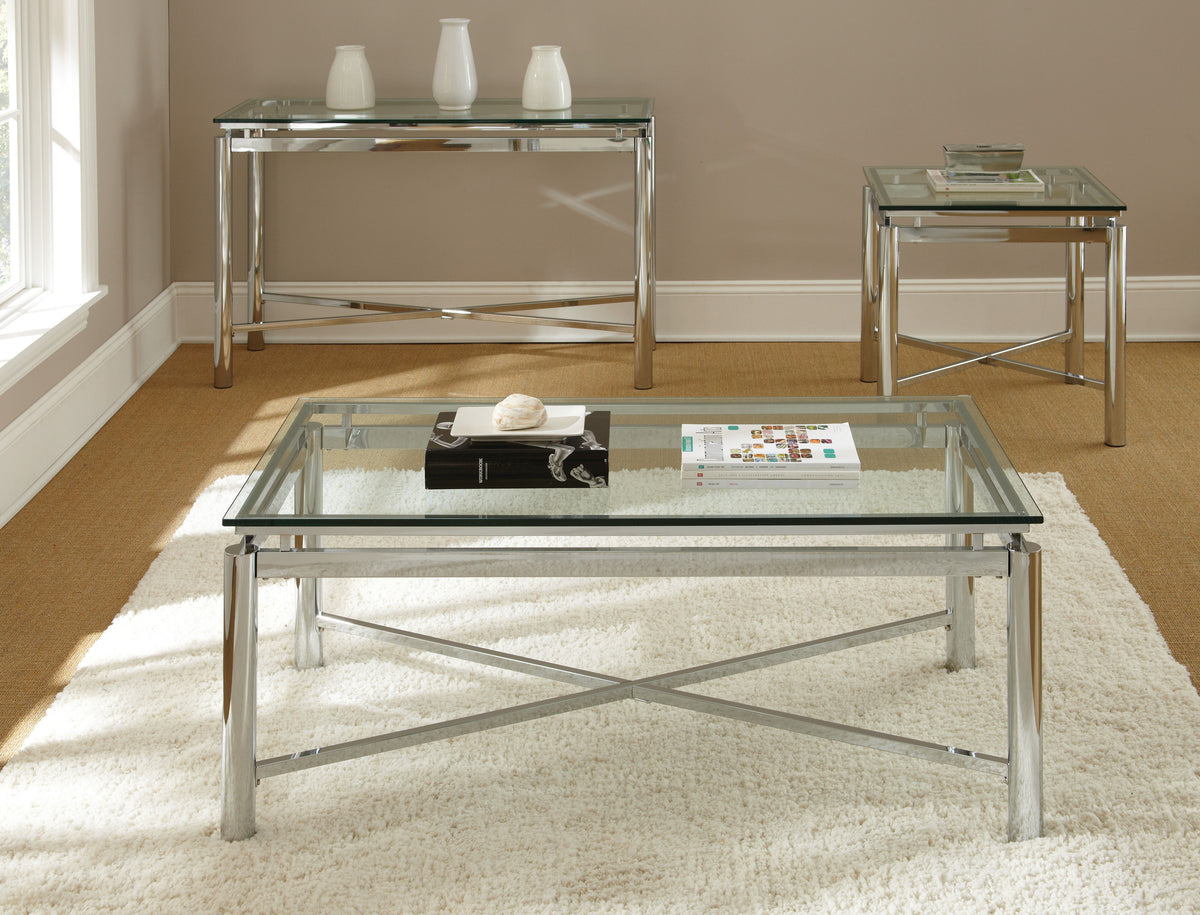 Nora – End Table – Silver