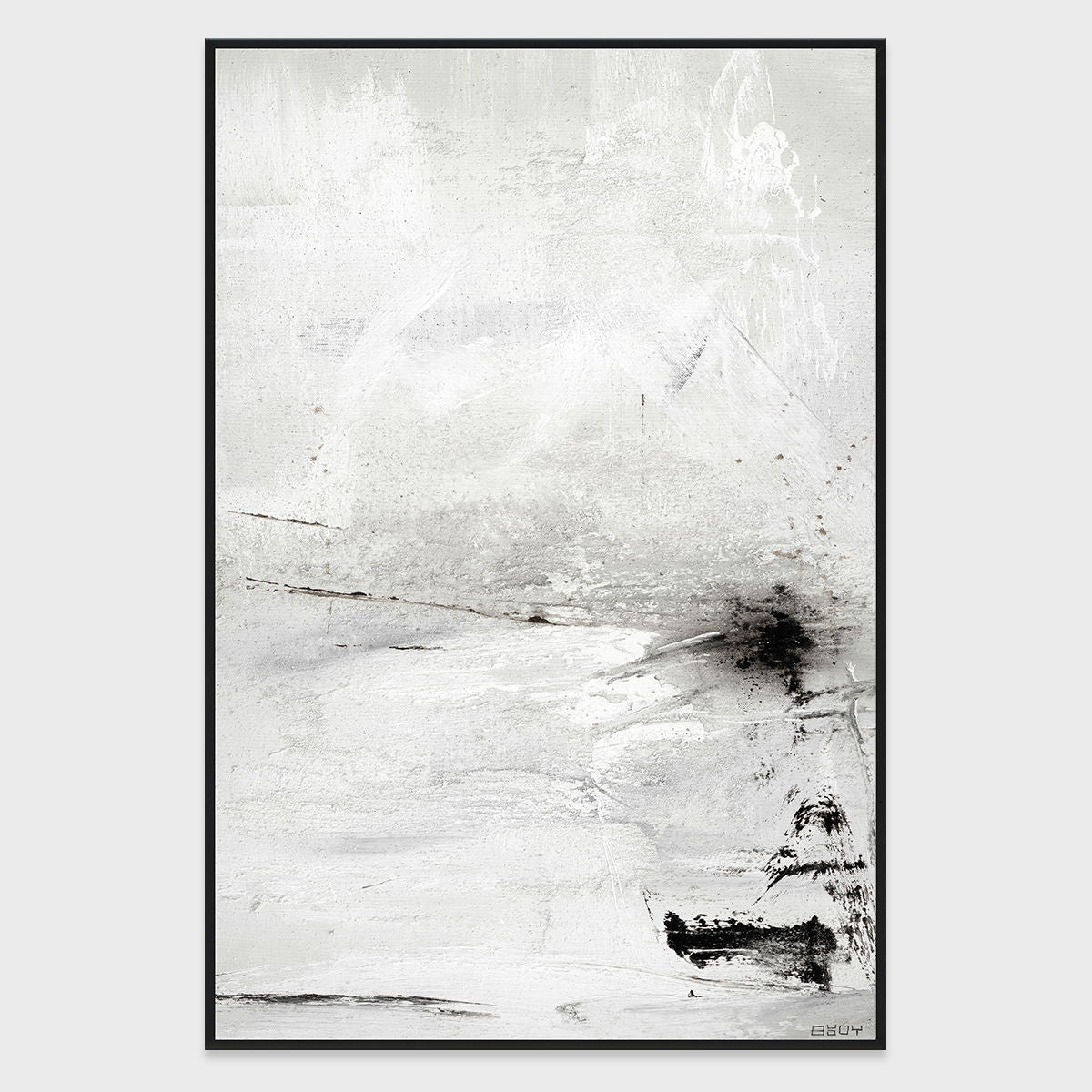 Silence II – 40″ x 60″ Canvas Art – White