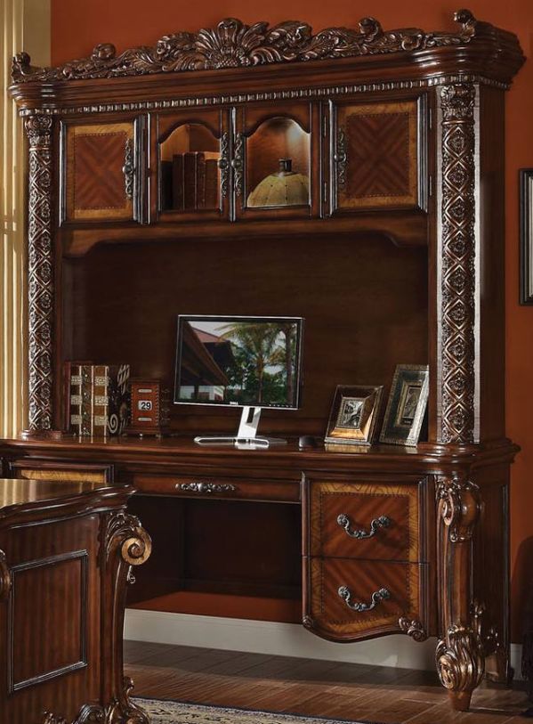 Emma Mason Signature Millwall  Bookcase with Intricate Carving Design in Cherry