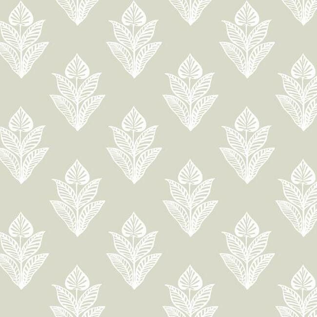 York Black and White Resource Library E40 Lotus Motif Wallpaper in Cream/White BW3978 (Double Roll) FedEx/UPS