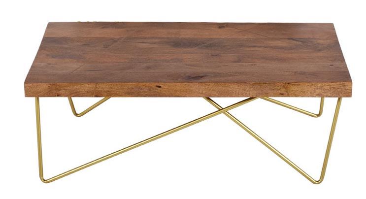 Walter – Brass Inlay Cocktail Table – Brown