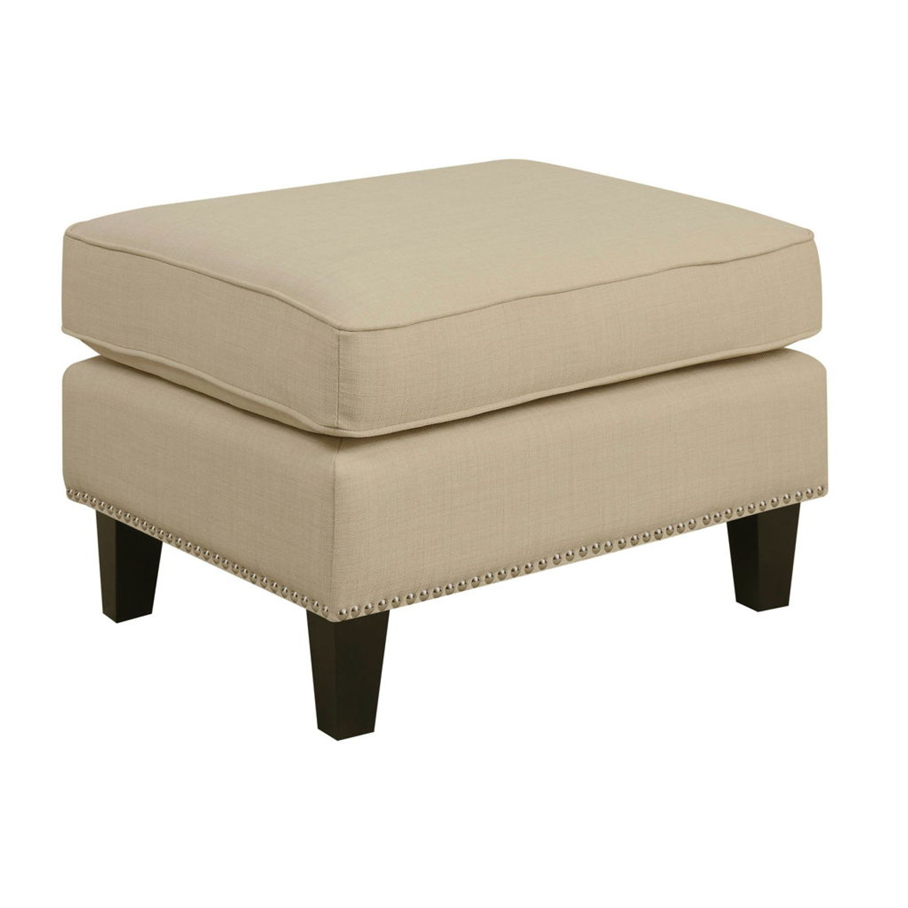 Erica – 497 Ottoman (ISTA 3 Packaging) – Chrome Nail Heirloom Natural