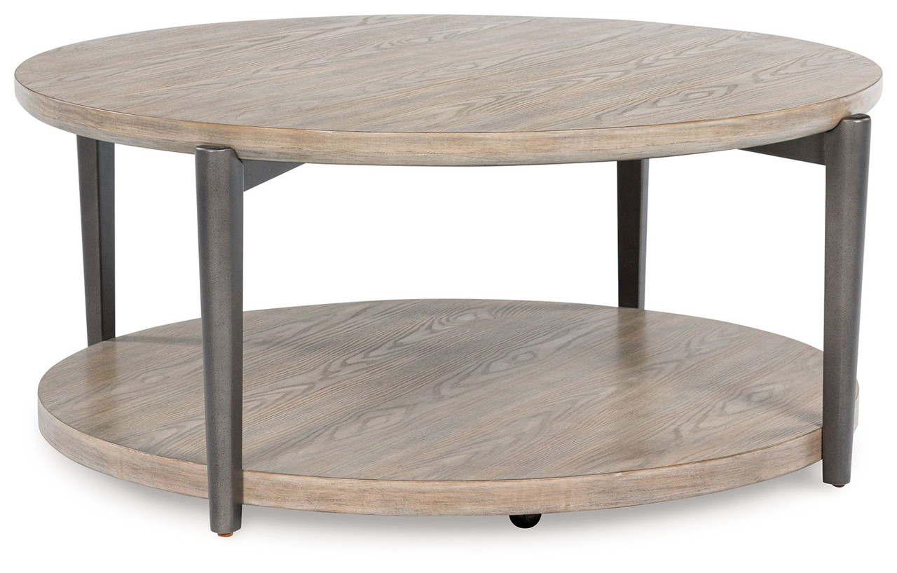 Dyonton – Light Grayish Brown – Round Cocktail Table