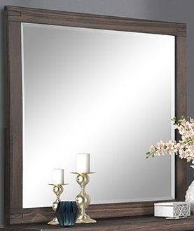 Bernards Crestwood Mirror in Auburn Brown