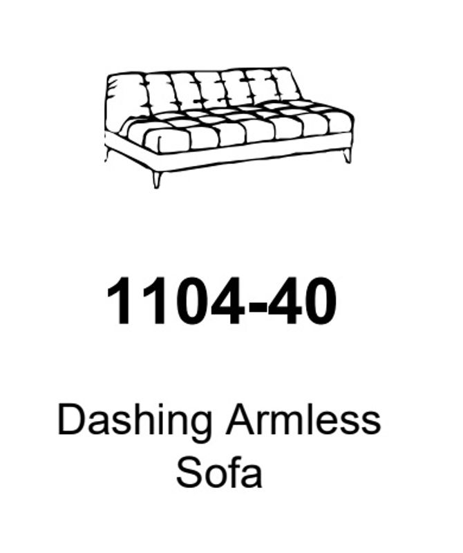 Ambella Home Dashing Armless Sofa in Walnut 1104-40