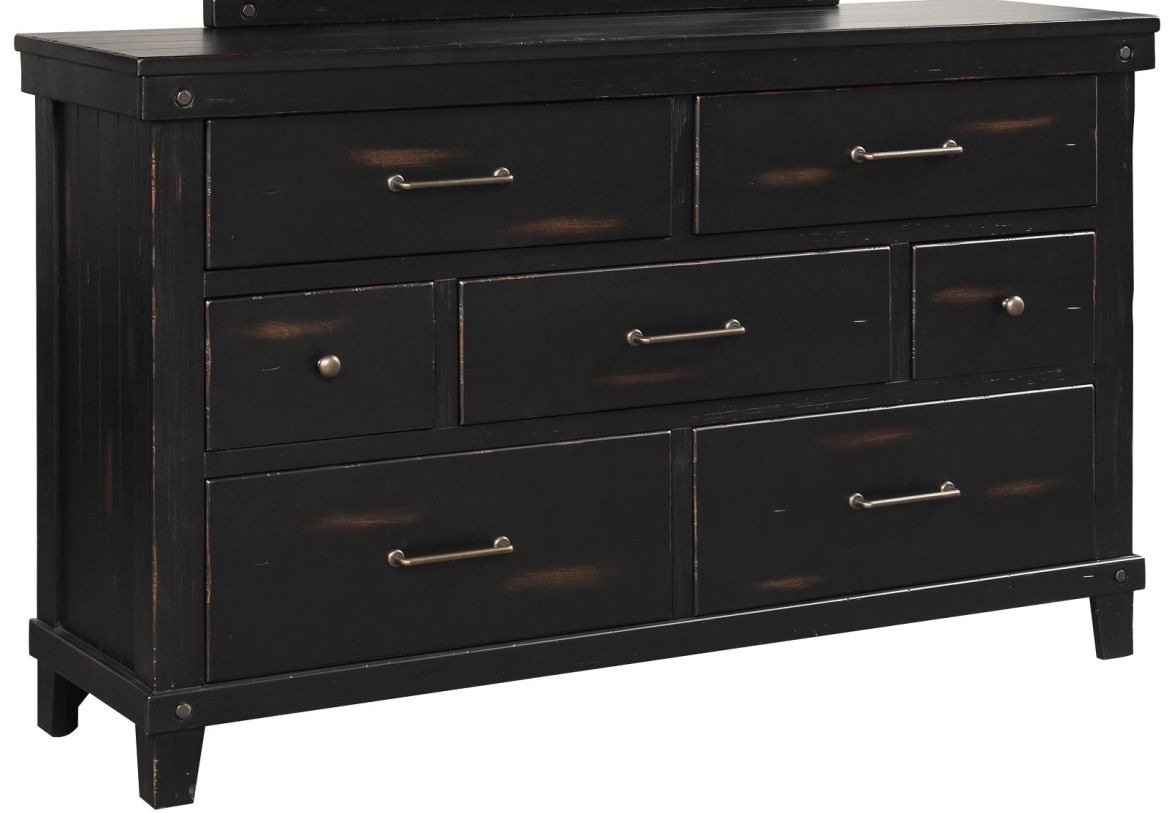 Bernards Spruce Creek 6 Drawer Dresser in Black 1708-130