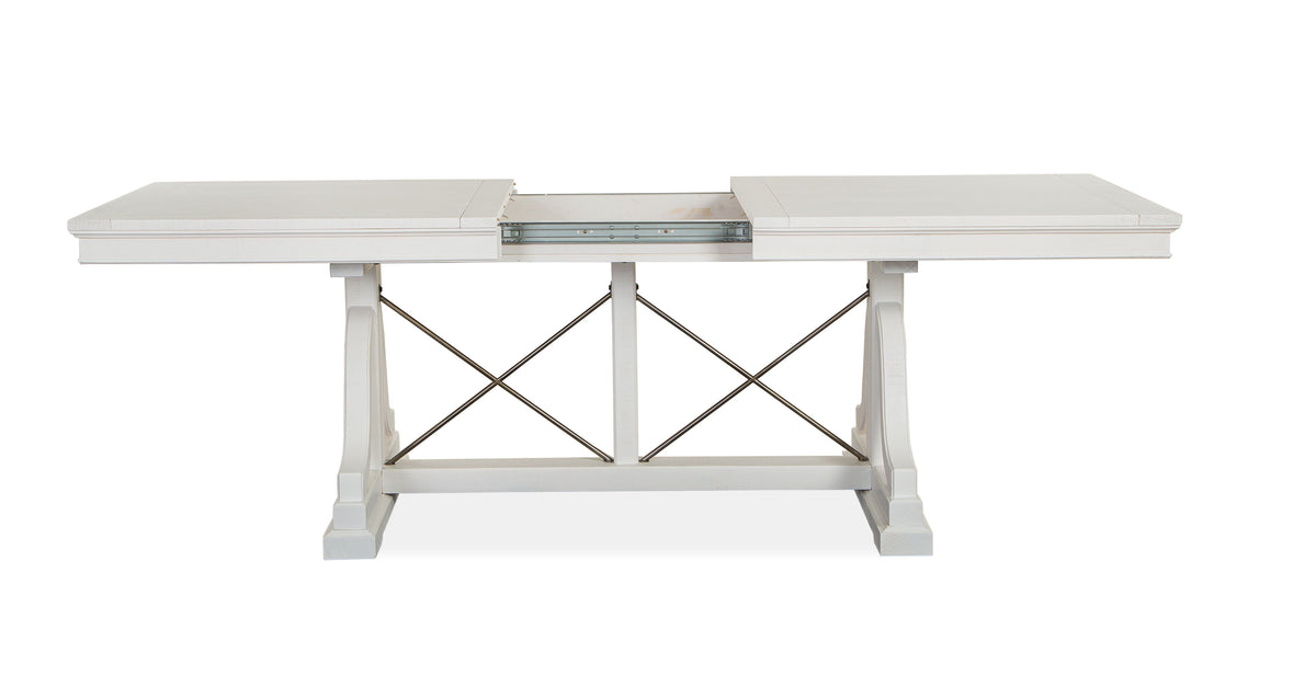 Heron Cove – Trestle Dining Table – Chalk White