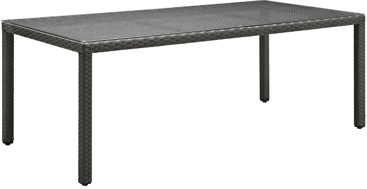 Emma Mason Signature Dion 82″ Outdoor Patio Dining Table in Chocolate