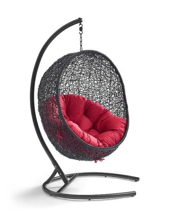 Emma Mason Signature Elite Swing Outdoor Patio Lounge Chair in Red