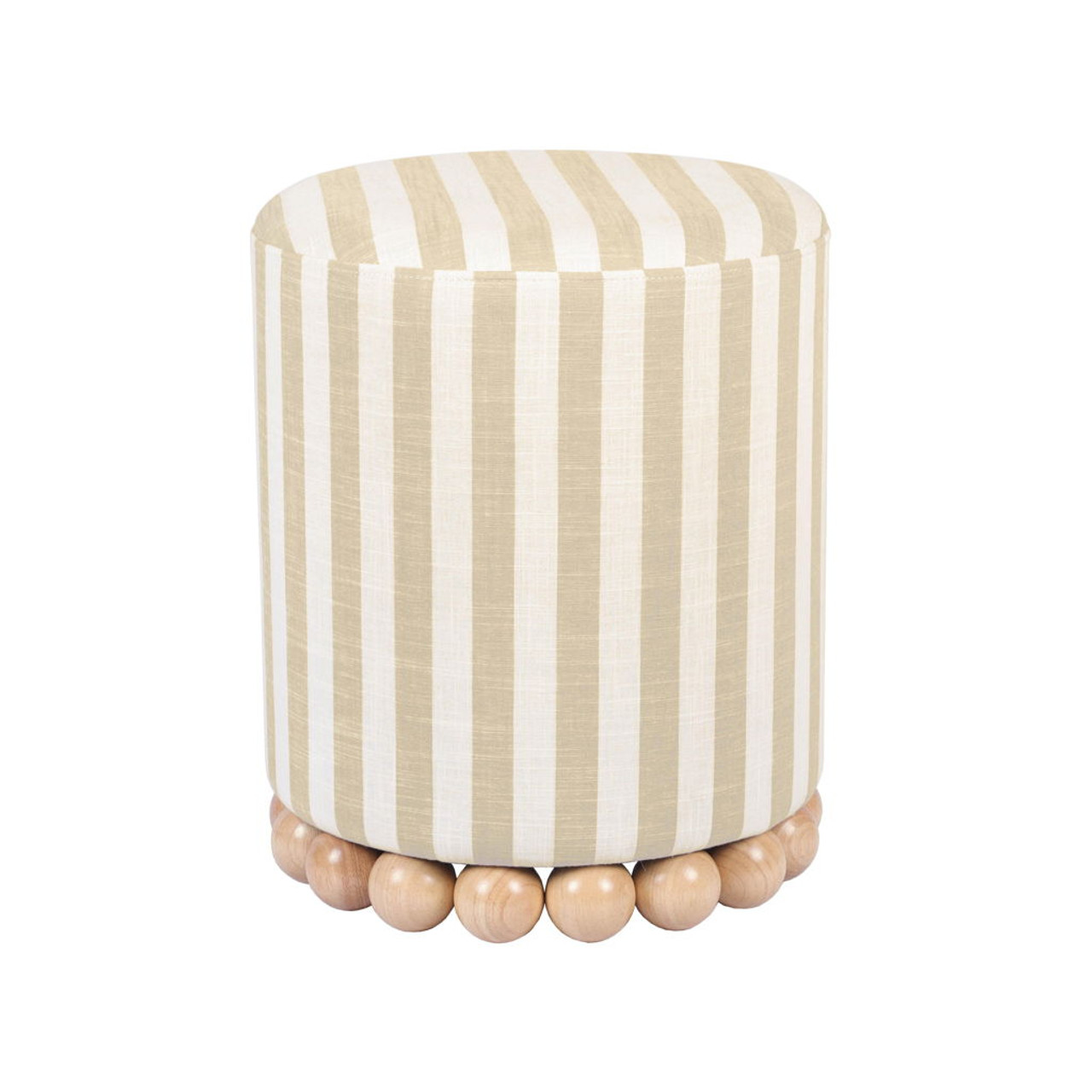 Dex – Striped Linen Ottoman