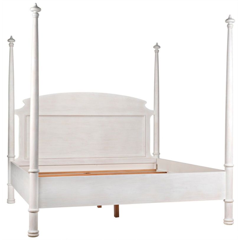 Noir Furniture New Douglas King Bed in White Wash GBED116EKWH-NEW