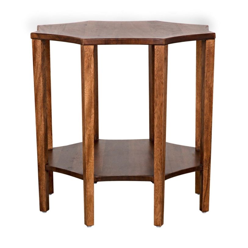 Noir Furniture Ariana Side Table in Dark Walnut GTAB335DW