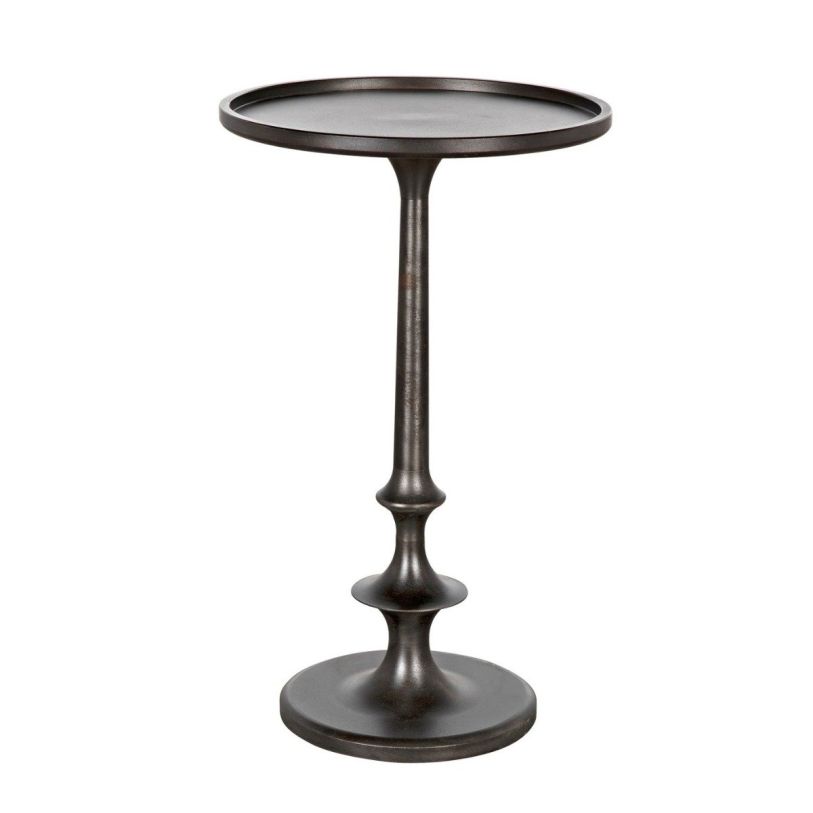 Noir Furniture Terni Side Table, Cast Iron in Matte Black GTAB634MT