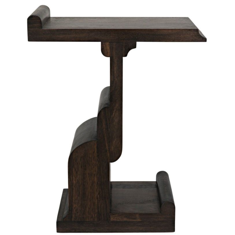 Noir Furniture Momo Side Table in Ebony Walnut GTAB912EB