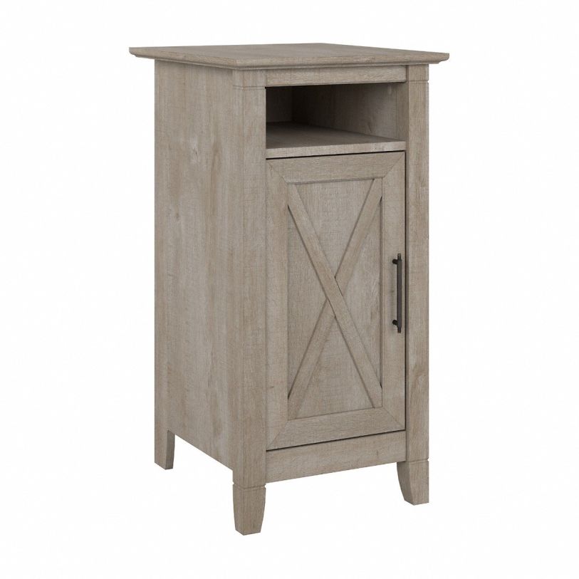 Bush Business Furniture Key West Nightstand with Door in Washed Gray KWS116WG-Z FREE SHIPPING