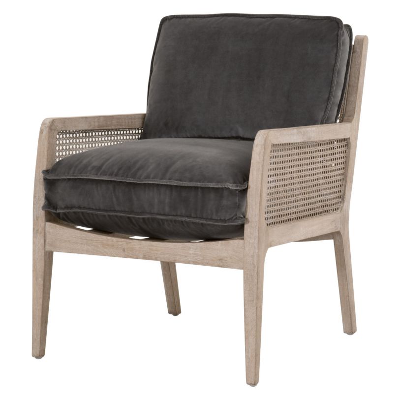 Essentials for Living Leone Club Chair in Dark Dove 6649.DDOV/NG