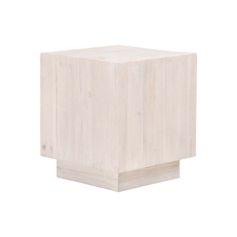 Essentials for Living Montauk End Table in White Wash Pine 8096.WW-PNE