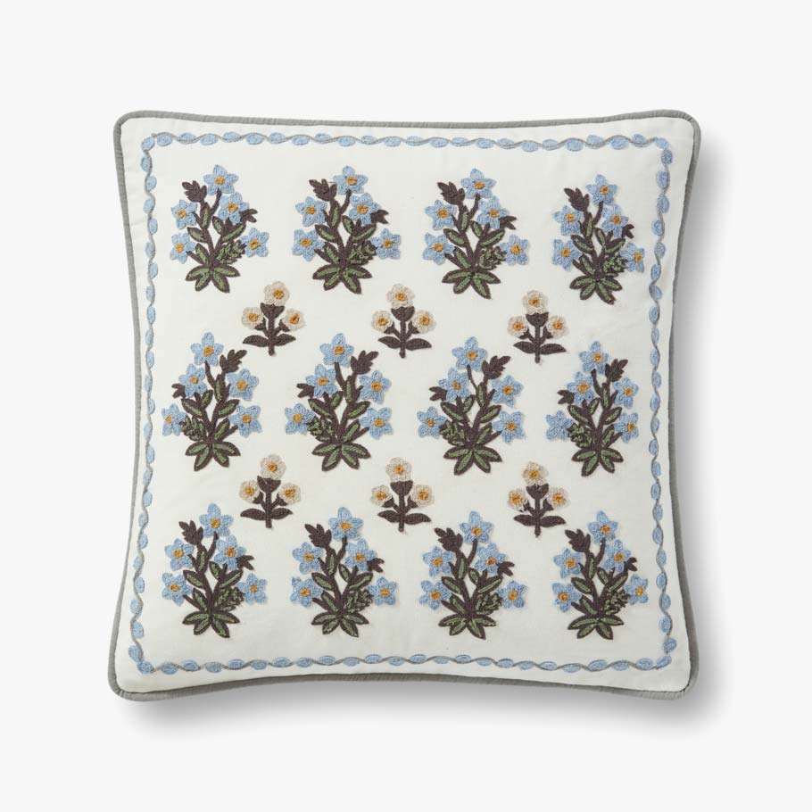 Rifle Paper Co. x Loloi Pillows PRP0004 Blue / Multi