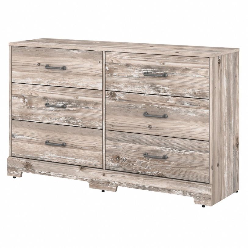 Bush Business Furniture River Brook 6 Drawer Dresser in Barnwood RBS160BNK FREE SHIPPING