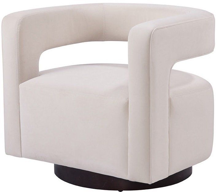 Spectra Home Santa Barbara Swivel Chair in Cayenne Ivory