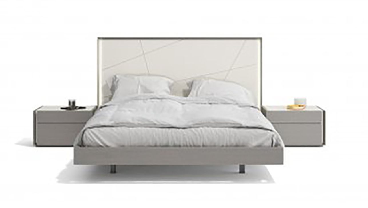 J&M Sintra Queen Platform Bed in Grey 17554-Q