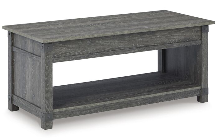 Freedan Grayish Brown Lift Top Coffee Table