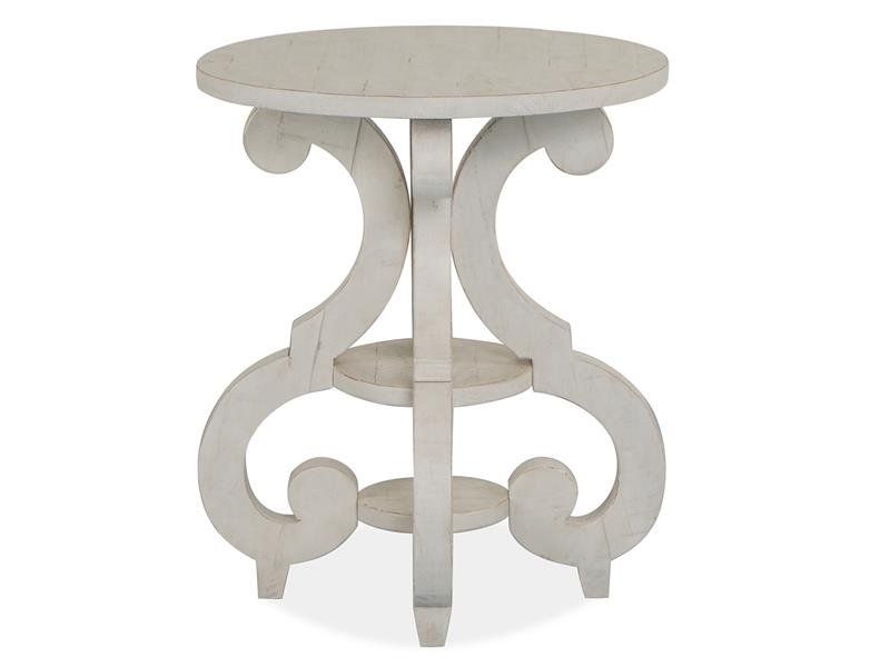 Emma Mason Signature Brexiel Round Accent Table in Alabaster