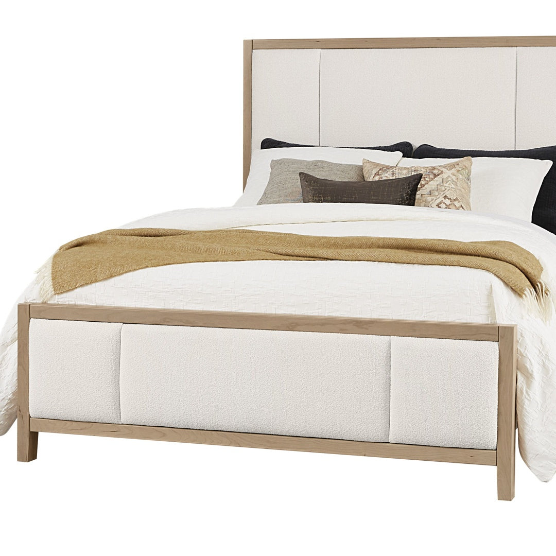 Vaughan-Bassett Crafted Cherry – Erin’s King Upholstered Bed – Bleached Cherry