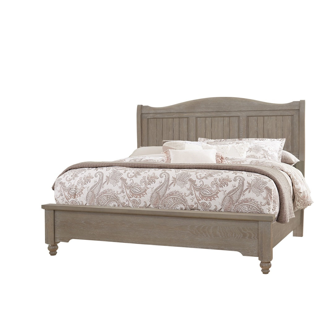 Vaughan-Bassett Heritage – King Sleigh Bed – Greystone