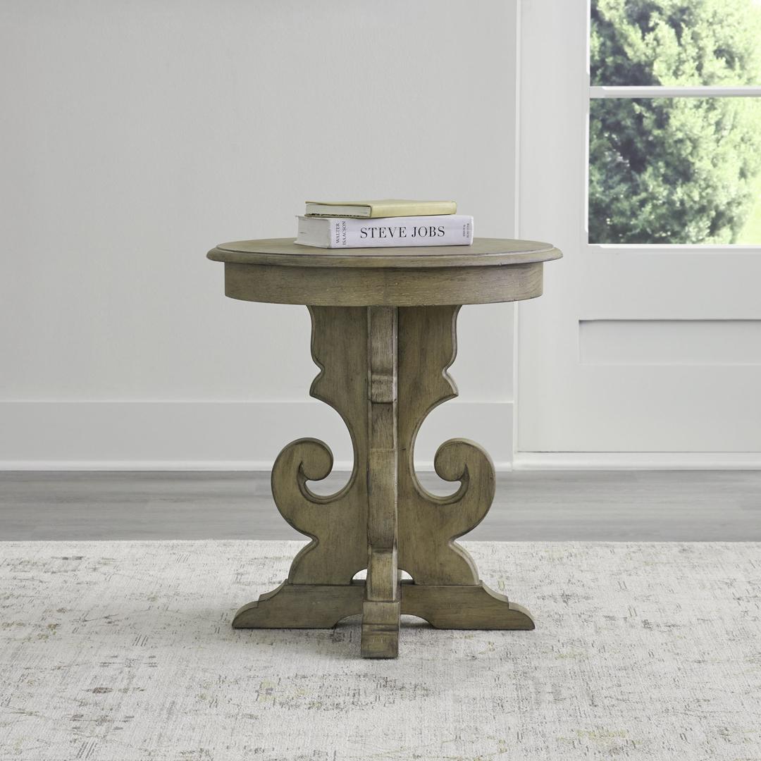 Liberty Furniture Magnolia Manor – Round End Table – Light Brown