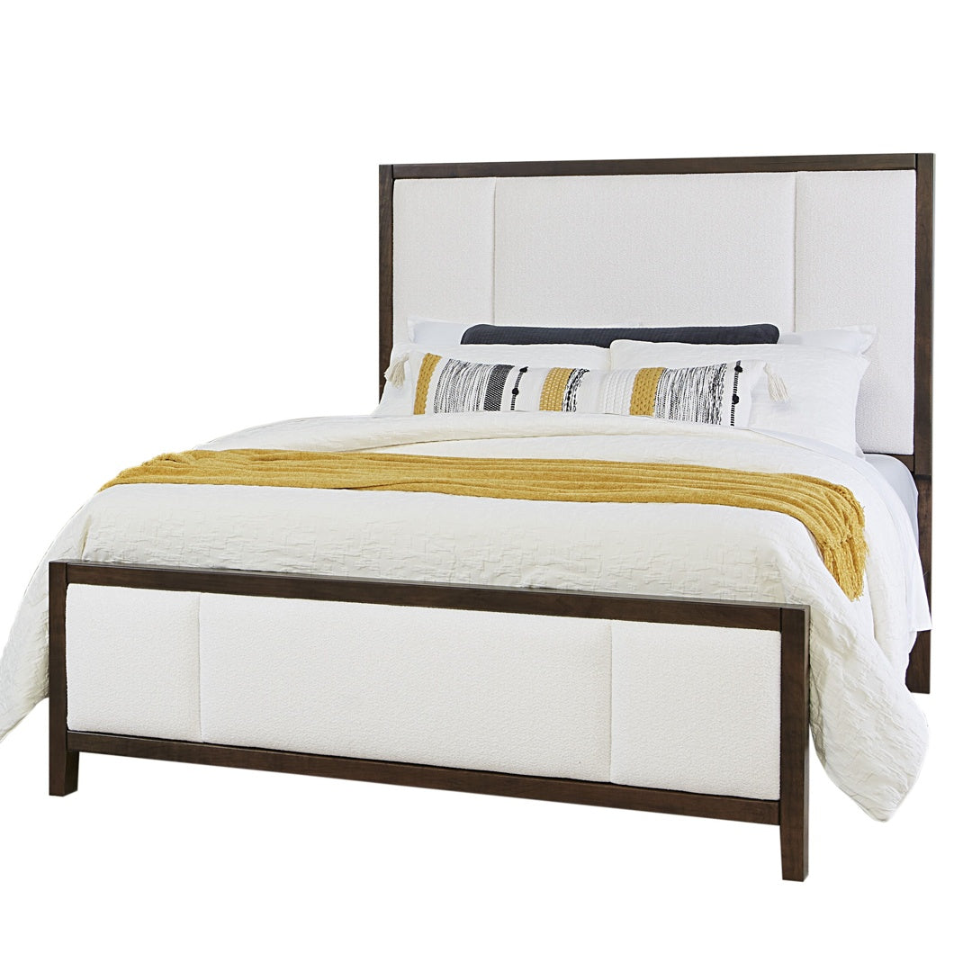 Vaughan-Bassett Crafted Cherry – Erin’s King Upholstered Bed – Dark Cherry