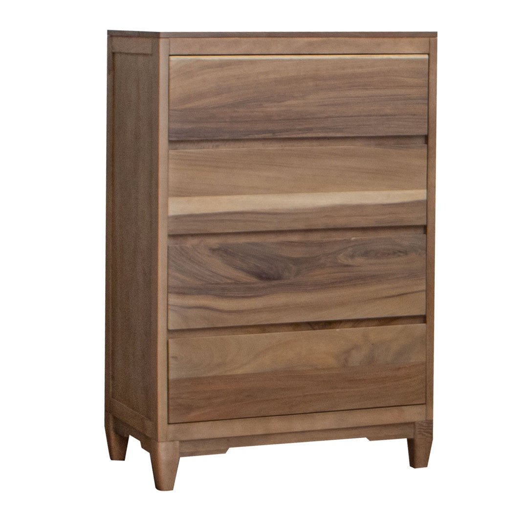 International Furniture Direct Parota Nova – Chest – Brown Cappuccino/Natural Parota