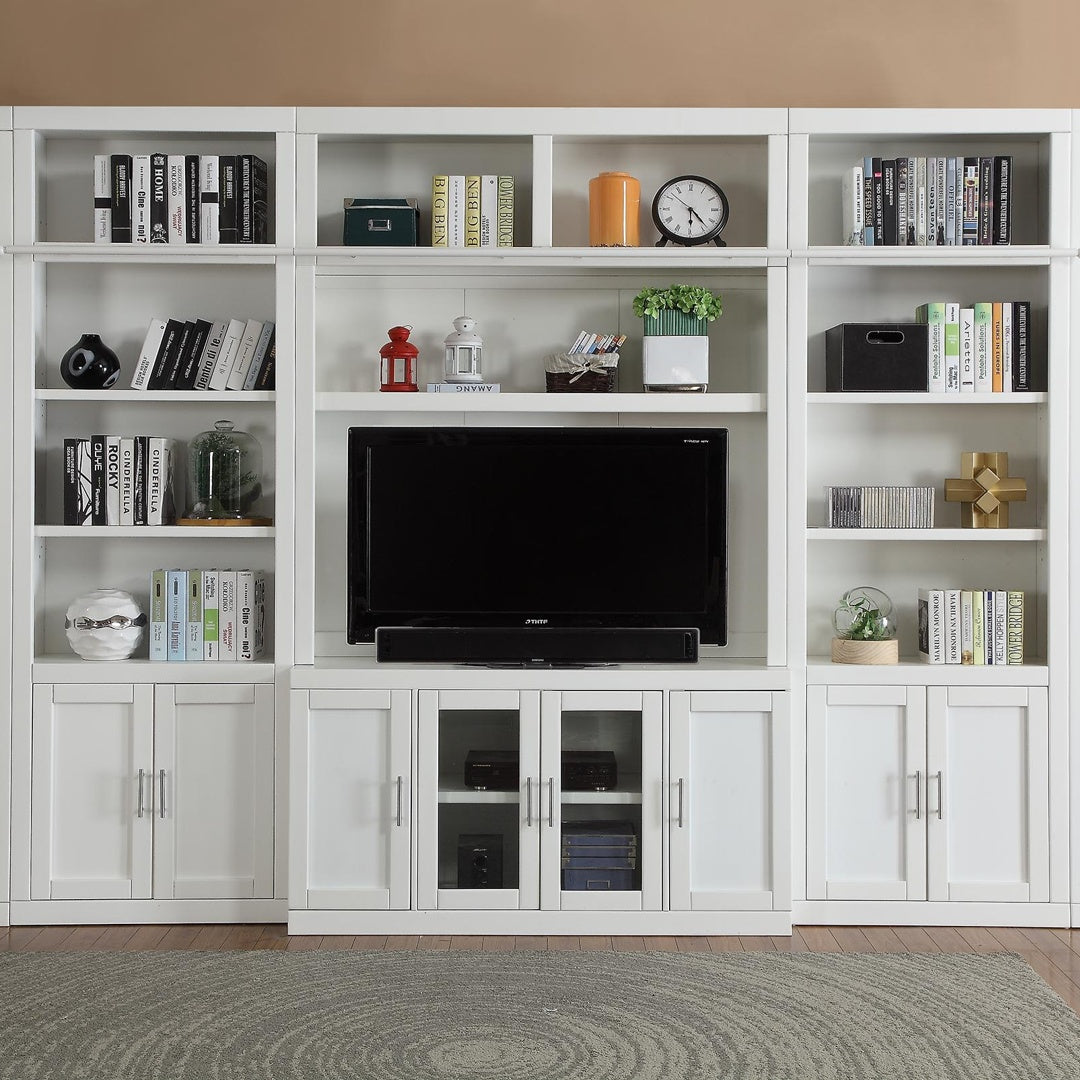 Parker House Catalina – 6 Piece Large Entertainment Wall – Cottage White