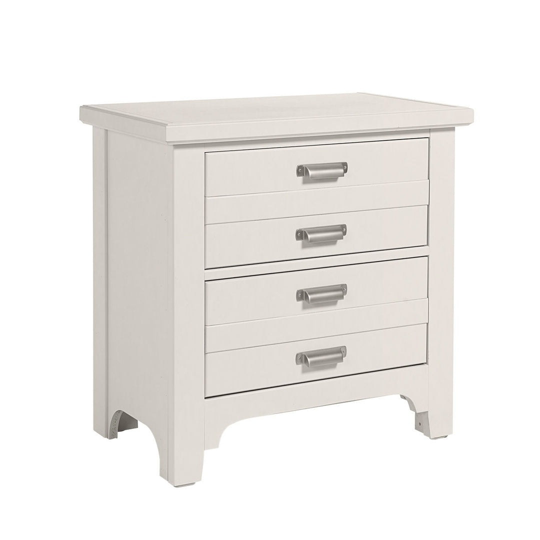 Vaughan-Bassett Bungalow – 2-Drawer Nightstand – Lattice (Soft White)