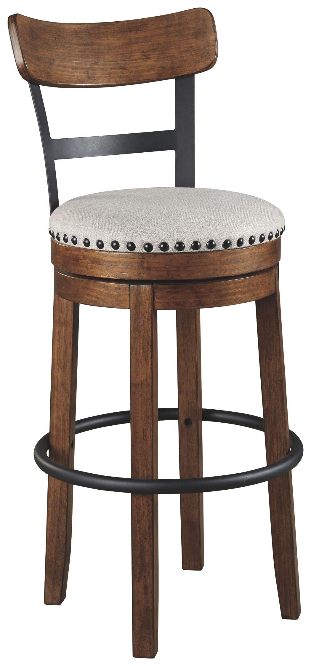 Ashley Valebeck Tall UPH Swivel Barstool(1/CN) – Brown