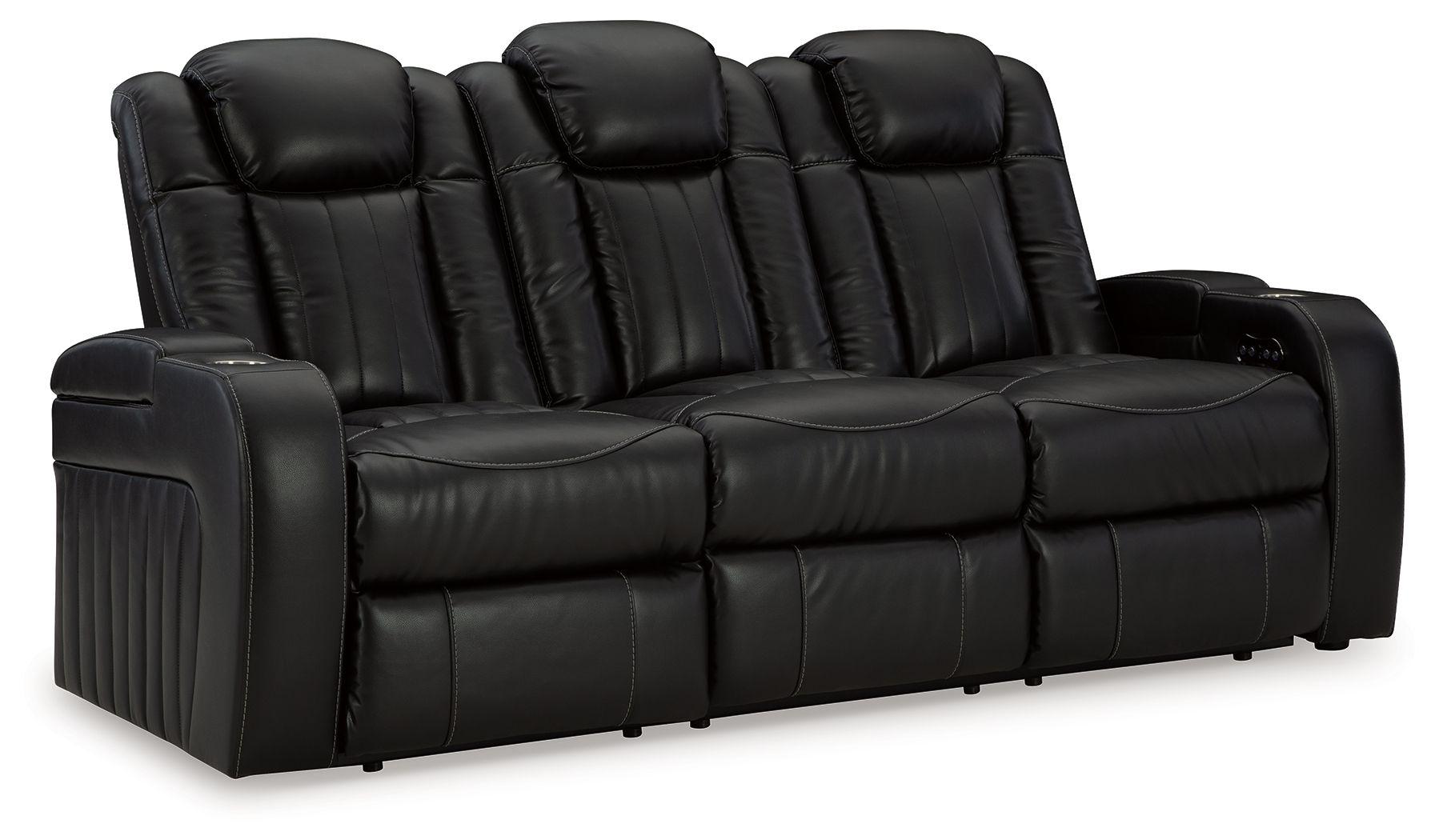 Ashley Caveman Den PWR REC Sofa with ADJ Headrest – Midnight